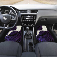 Purple Galaxy Polynesia Tribal Octopus Tattoo Car Mats Pikake Lei Polynesian Pattern LT14 Set 2pcs - Front Purple - Polynesian Pride