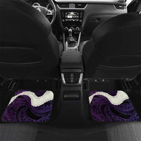 Purple Galaxy Polynesia Tribal Octopus Tattoo Car Mats Pikake Lei Polynesian Pattern LT14 Set 2pcs - Back Purple - Polynesian Pride