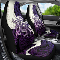 Purple Galaxy Polynesia Tribal Octopus Tattoo Car Seat Cover Pikake Lei Polynesian Pattern LT14 - Polynesian Pride