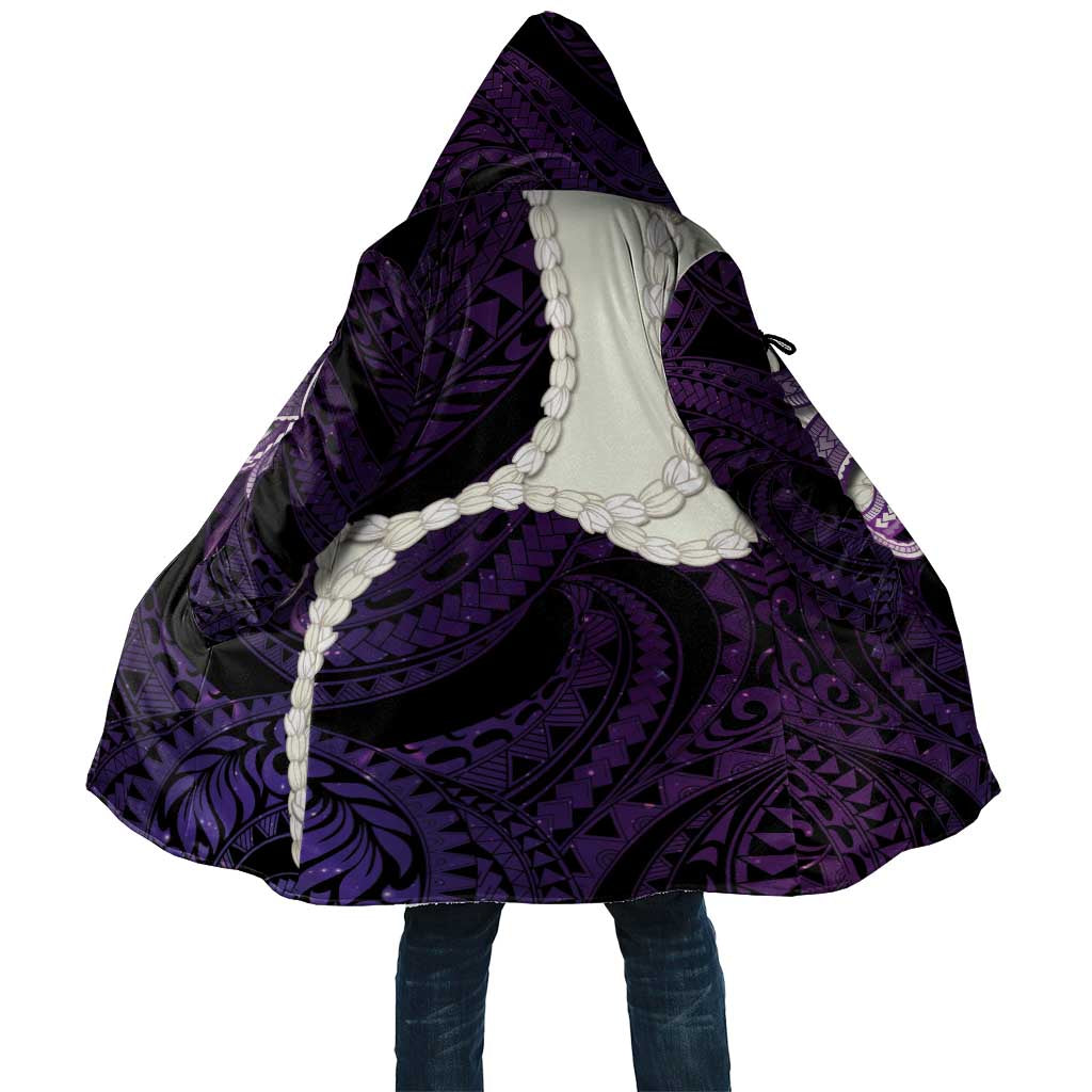 Purple Galaxy Polynesia Tribal Octopus Tattoo Cloak Pikake Lei Polynesian Pattern