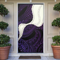 Purple Galaxy Polynesia Tribal Octopus Tattoo Door Cover Pikake Lei Polynesian Pattern LT14 Purple - Polynesian Pride