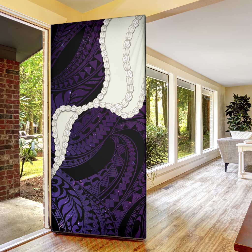 Purple Galaxy Polynesia Tribal Octopus Tattoo Door Cover Pikake Lei Polynesian Pattern LT14 - Polynesian Pride