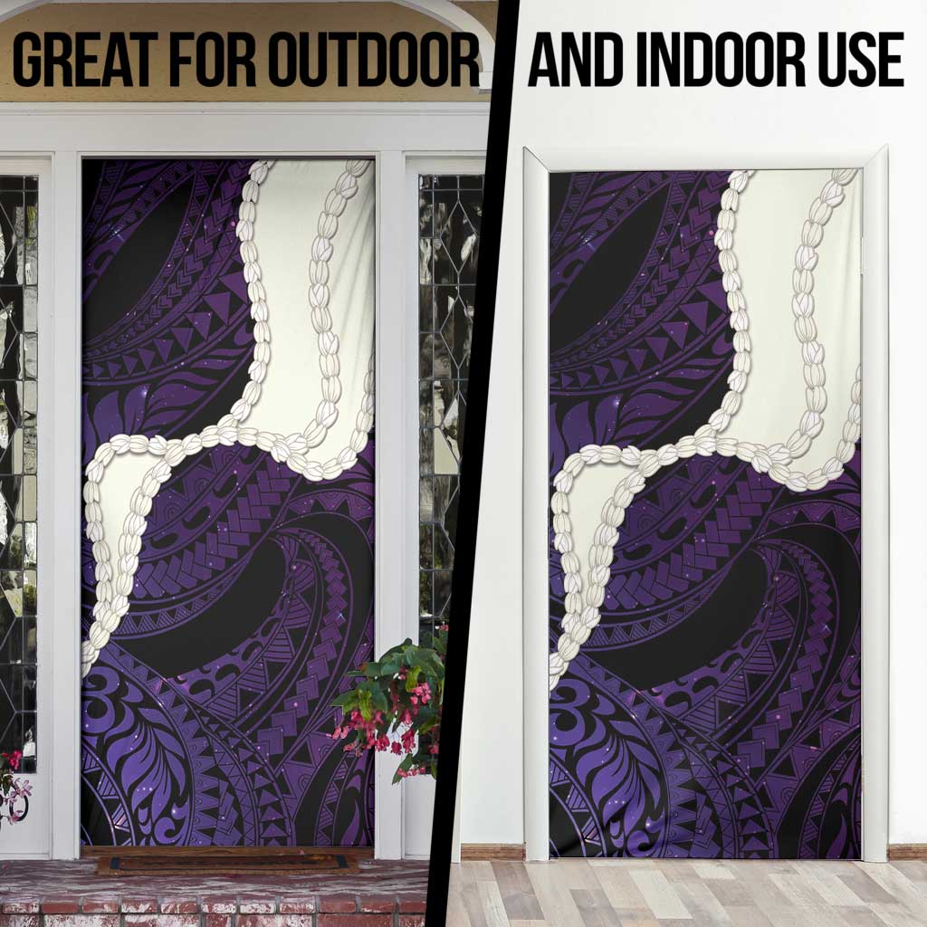Purple Galaxy Polynesia Tribal Octopus Tattoo Door Cover Pikake Lei Polynesian Pattern LT14 - Polynesian Pride
