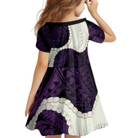 Purple Galaxy Polynesia Tribal Octopus Tattoo Family Matching Long Sleeve Bodycon Dress and Hawaiian Shirt Pikake Lei Polynesian Pattern