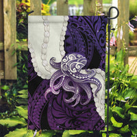 Purple Galaxy Polynesia Tribal Octopus Tattoo Garden Flag Pikake Lei Polynesian Pattern LT14 Garden Flag Purple - Polynesian Pride