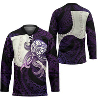 Purple Galaxy Polynesia Tribal Octopus Tattoo Hockey Jersey Pikake Lei Polynesian Pattern LT14 - Polynesian Pride