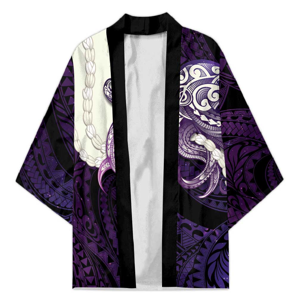 Purple Galaxy Polynesia Tribal Octopus Tattoo Kimono Pikake Lei Polynesian Pattern