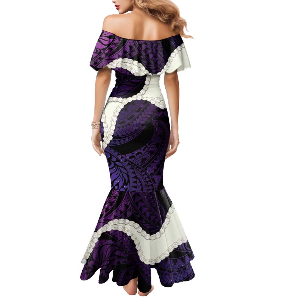Purple Galaxy Polynesia Tribal Octopus Tattoo Mermaid Dress Pikake Lei Polynesian Pattern LT14 - Polynesian Pride