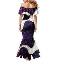 Purple Galaxy Polynesia Tribal Octopus Tattoo Mermaid Dress Pikake Lei Polynesian Pattern LT14 - Polynesian Pride