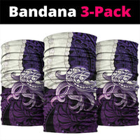 Purple Galaxy Polynesia Tribal Octopus Tattoo Neck Gaiter Pikake Lei Polynesian Pattern LT14 package One Size: 25*50cm Purple - Polynesian Pride