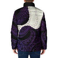 Purple Galaxy Polynesia Tribal Octopus Tattoo Padded Jacket Pikake Lei Polynesian Pattern LT14 - Polynesian Pride