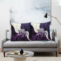 Purple Galaxy Polynesia Tribal Octopus Tattoo Pillow Cover Pikake Lei Polynesian Pattern LT14 - Polynesian Pride