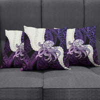 Purple Galaxy Polynesia Tribal Octopus Tattoo Pillow Cover Pikake Lei Polynesian Pattern LT14 - Polynesian Pride