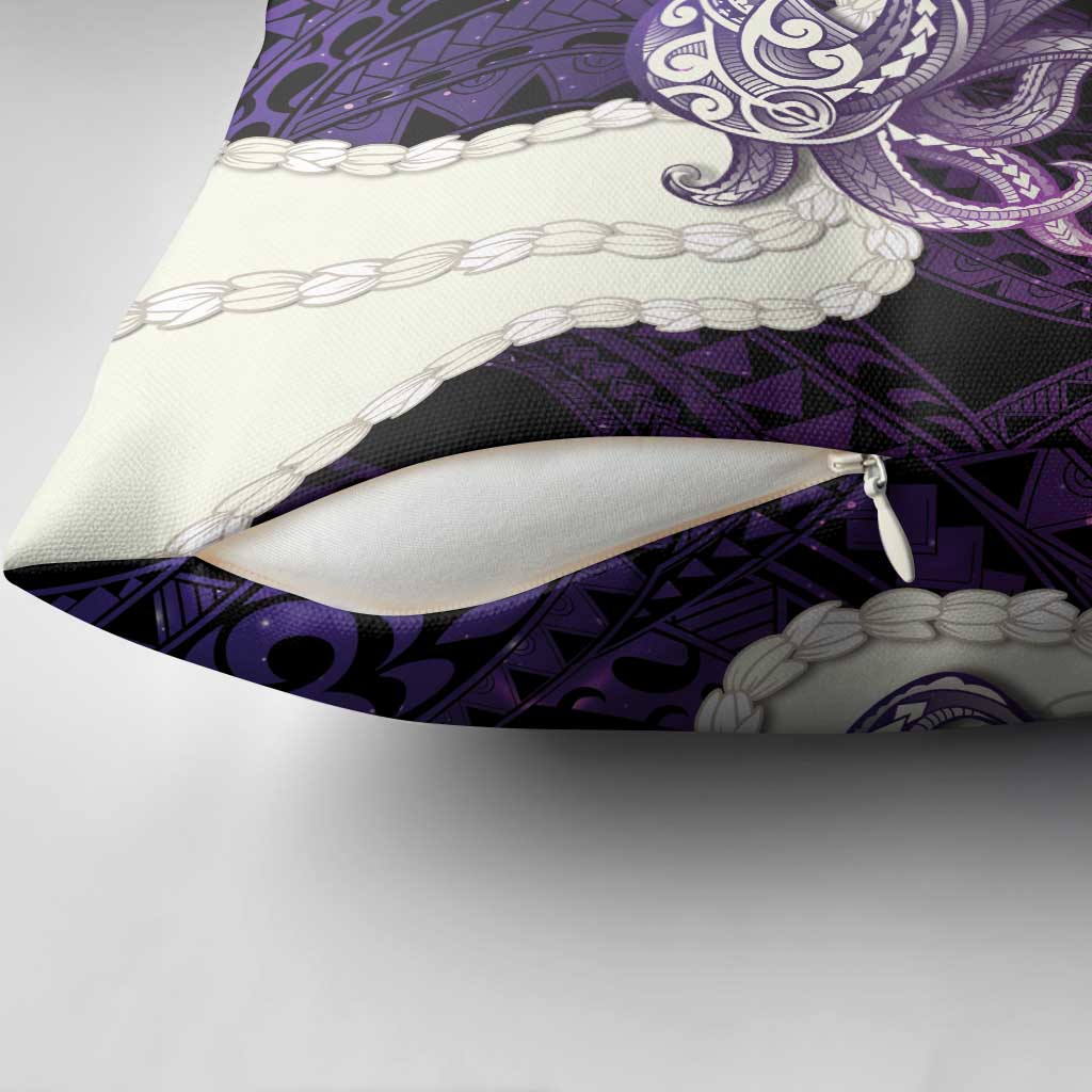 Purple Galaxy Polynesia Tribal Octopus Tattoo Pillow Cover Pikake Lei Polynesian Pattern LT14 - Polynesian Pride