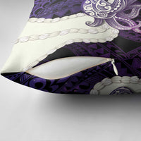 Purple Galaxy Polynesia Tribal Octopus Tattoo Pillow Cover Pikake Lei Polynesian Pattern LT14 - Polynesian Pride