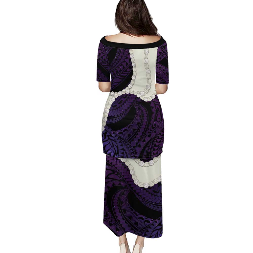 Purple Galaxy Polynesia Tribal Octopus Tattoo Puletasi Pikake Lei Polynesian Pattern LT14 - Polynesian Pride
