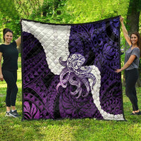 Purple Galaxy Polynesia Tribal Octopus Tattoo Quilt Pikake Lei Polynesian Pattern LT14 - Polynesian Pride