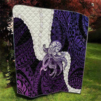 Purple Galaxy Polynesia Tribal Octopus Tattoo Quilt Pikake Lei Polynesian Pattern LT14 - Polynesian Pride