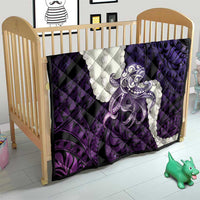 Purple Galaxy Polynesia Tribal Octopus Tattoo Quilt Pikake Lei Polynesian Pattern LT14 - Polynesian Pride