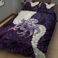Purple Galaxy Polynesia Tribal Octopus Tattoo Quilt Bed Set Pikake Lei Polynesian Pattern LT14 - Polynesian Pride