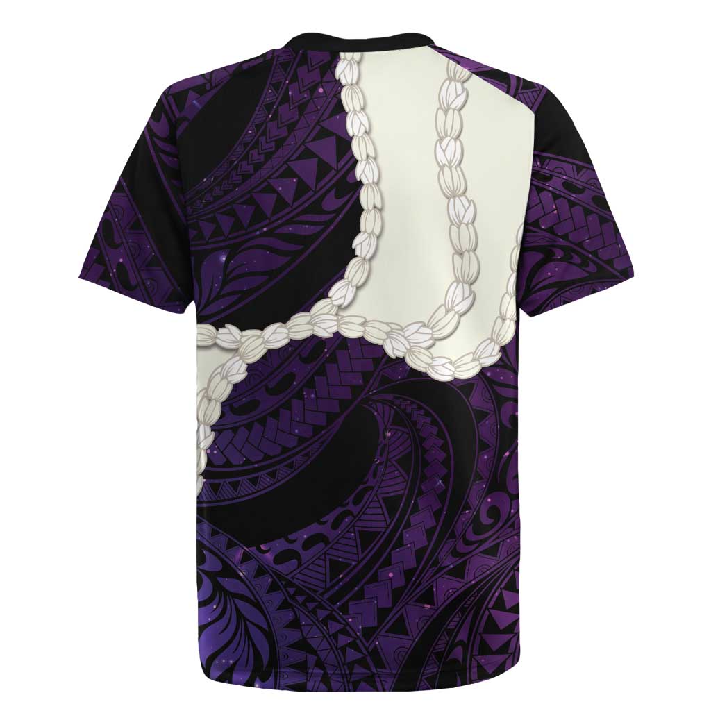 Purple Galaxy Polynesia Tribal Octopus Tattoo Rugby Jersey Pikake Lei Polynesian Pattern LT14 - Polynesian Pride