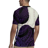 Purple Galaxy Polynesia Tribal Octopus Tattoo Rugby Jersey Pikake Lei Polynesian Pattern LT14 - Polynesian Pride