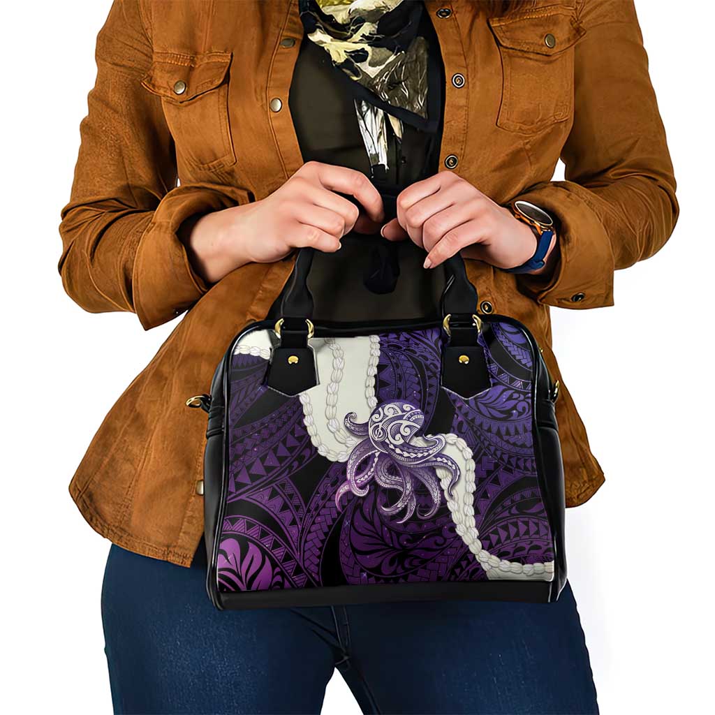 Purple Galaxy Polynesia Tribal Octopus Tattoo Shoulder Handbag Pikake Lei Polynesian Pattern LT14 - Polynesian Pride