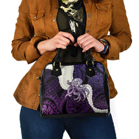 Purple Galaxy Polynesia Tribal Octopus Tattoo Shoulder Handbag Pikake Lei Polynesian Pattern LT14 - Polynesian Pride