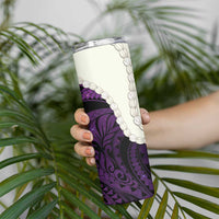 Purple Galaxy Polynesia Tribal Octopus Tattoo Skinny Tumbler Pikake Lei Polynesian Pattern LT14 - Polynesian Pride