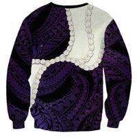 Purple Galaxy Polynesia Tribal Octopus Tattoo Sweatshirt Pikake Lei Polynesian Pattern LT14 - Polynesian Pride