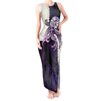 Purple Galaxy Polynesia Tribal Octopus Tattoo Tank Maxi Dress Pikake Lei Polynesian Pattern LT14 Women Purple - Polynesian Pride