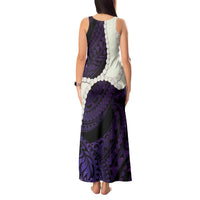 Purple Galaxy Polynesia Tribal Octopus Tattoo Tank Maxi Dress Pikake Lei Polynesian Pattern LT14 - Polynesian Pride