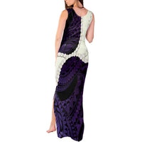 Purple Galaxy Polynesia Tribal Octopus Tattoo Tank Maxi Dress Pikake Lei Polynesian Pattern LT14 - Polynesian Pride
