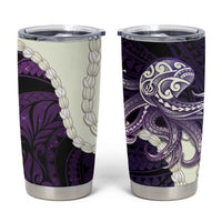 Purple Galaxy Polynesia Tribal Octopus Tattoo Tumbler Cup Pikake Lei Polynesian Pattern LT14 Purple - Polynesian Pride