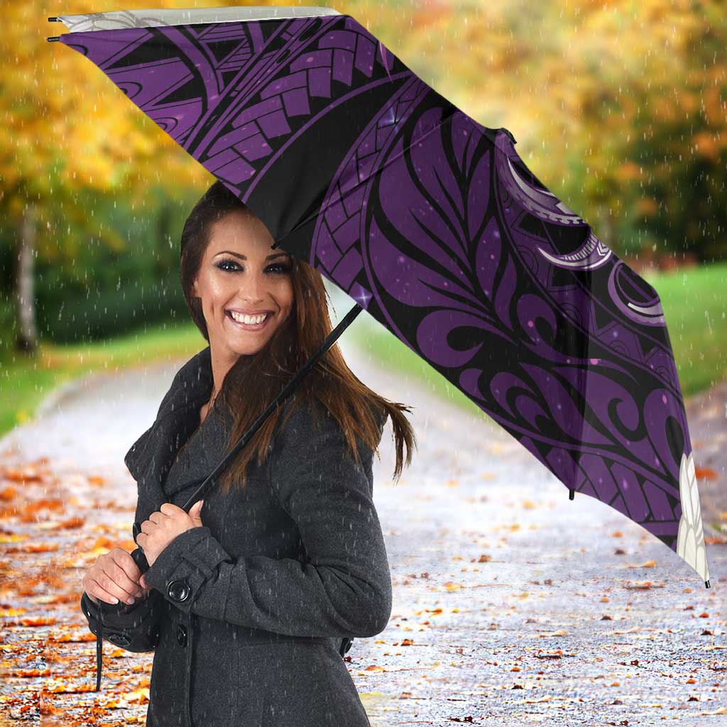 Purple Galaxy Polynesia Tribal Octopus Tattoo Umbrella Pikake Lei Polynesian Pattern LT14 - Polynesian Pride