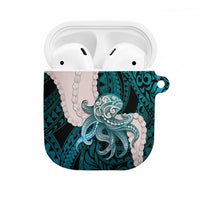 Teal Galaxy Polynesia Tribal Octopus Tattoo AirPods Case Pikake Lei Polynesian Pattern LT14 Teal - Polynesian Pride