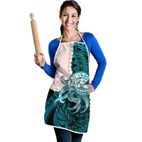Teal Galaxy Polynesia Tribal Octopus Tattoo Apron Pikake Lei Polynesian Pattern LT14 - Polynesian Pride