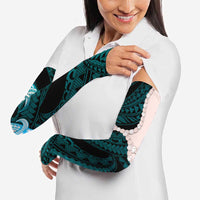 Teal Galaxy Polynesia Tribal Octopus Tattoo Arm Sleeves Pikake Lei Polynesian Pattern LT14 - Polynesian Pride