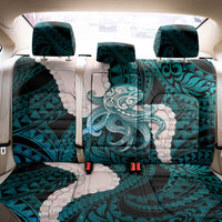 Teal Galaxy Polynesia Tribal Octopus Tattoo Back Car Seat Cover Pikake Lei Polynesian Pattern