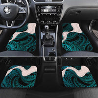 Teal Galaxy Polynesia Tribal Octopus Tattoo Car Mats Pikake Lei Polynesian Pattern LT14 Set 4pcs Teal - Polynesian Pride