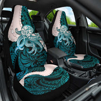 Teal Galaxy Polynesia Tribal Octopus Tattoo Car Seat Cover Pikake Lei Polynesian Pattern LT14 One Size Teal - Polynesian Pride