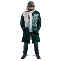 Teal Galaxy Polynesia Tribal Octopus Tattoo Cloak Pikake Lei Polynesian Pattern