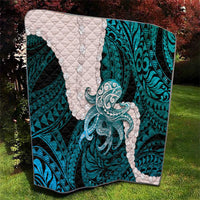 Teal Galaxy Polynesia Tribal Octopus Tattoo Quilt Pikake Lei Polynesian Pattern LT14 - Polynesian Pride