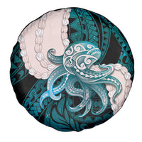 Teal Galaxy Polynesia Tribal Octopus Tattoo Spare Tire Cover Pikake Lei Polynesian Pattern LT14 - Polynesian Pride