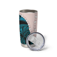 Teal Galaxy Polynesia Tribal Octopus Tattoo Tumbler Cup Pikake Lei Polynesian Pattern LT14 - Polynesian Pride