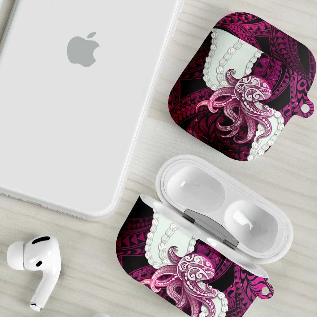 Pink Galaxy Polynesia Tribal Octopus Tattoo AirPods Case Pikake Lei Polynesian Pattern LT14 - Polynesian Pride