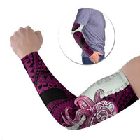 Pink Galaxy Polynesia Tribal Octopus Tattoo Arm Sleeves Pikake Lei Polynesian Pattern LT14 Set of 2 Pink - Polynesian Pride
