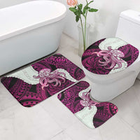 Pink Galaxy Polynesia Tribal Octopus Tattoo Bathroom Set Pikake Lei Polynesian Pattern LT14 - Polynesian Pride