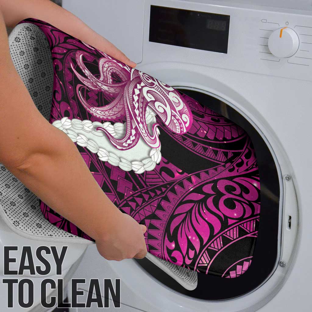 Pink Galaxy Polynesia Tribal Octopus Tattoo Bathroom Set Pikake Lei Polynesian Pattern LT14 - Polynesian Pride