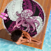 Pink Galaxy Polynesia Tribal Octopus Tattoo Beach Blanket Pikake Lei Polynesian Pattern LT14 - Polynesian Pride
